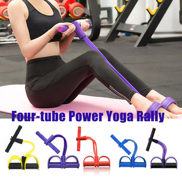 4 Tube Latex Pedal Exerciser Bands